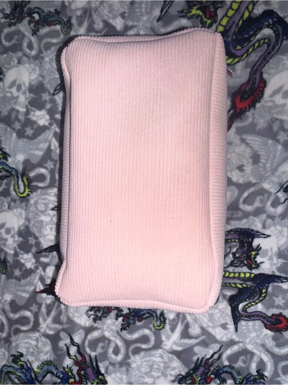 Juicy Couture Blush Pink Corduroy Storage Bin Basket
